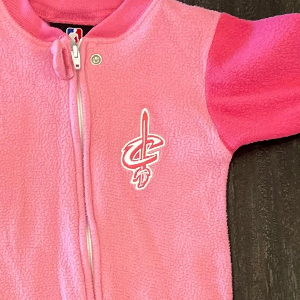 Cleveland Cavalier’s PJs Pink Kids One Piece 0/3 months